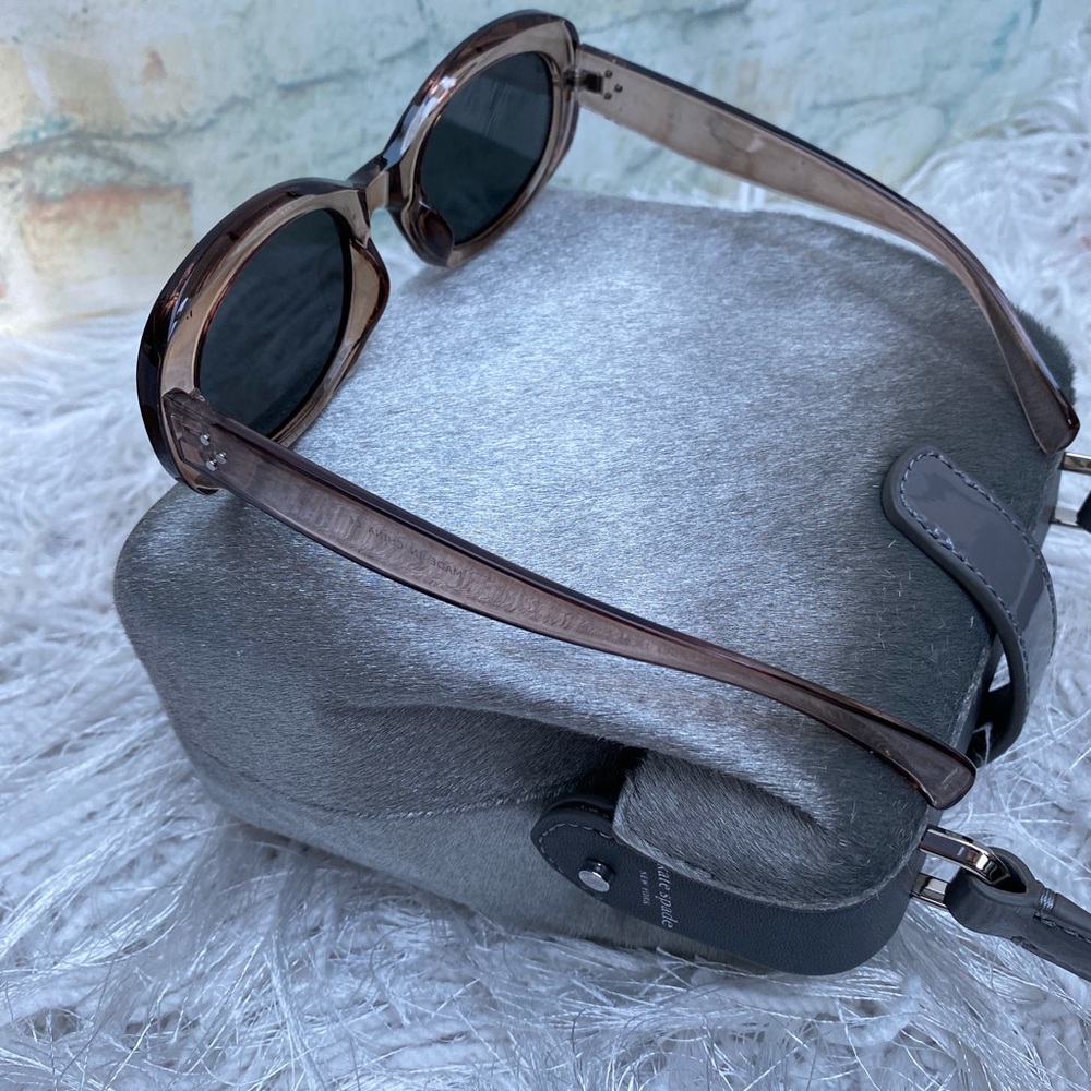 Anthropologie’s I-SEA Oval Smokey Gray Sunglasses - Picture 4 of 6